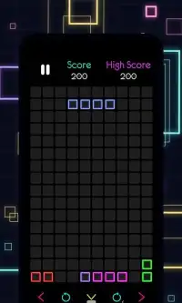 Neon Blocks - Glowing Blocks Puzzle Game Screen Shot 6