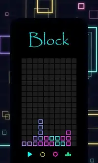 Neon Blocks - Glowing Blocks Puzzle Game Screen Shot 1