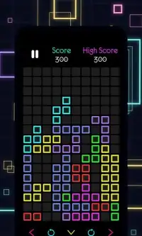 Neon Blocks - Glowing Blocks Puzzle Game Screen Shot 0
