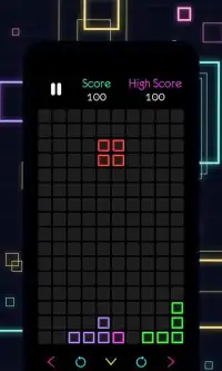 Neon Blocks - Glowing Blocks Puzzle Game Screen Shot 4