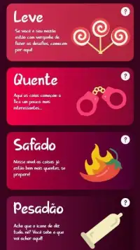 Desafios Picantes: Jogo para casal e adultos Screen Shot 4