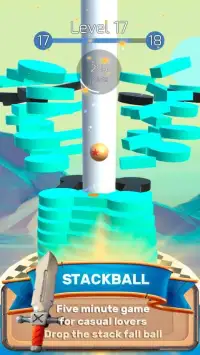 The Stack Tower : Ball Fall game 3d stick blocks ☄ Screen Shot 2