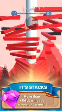 The Stack Tower : Ball Fall game 3d stick blocks ☄ Screen Shot 7
