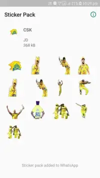 Cricket 2K19 WA Stickers Screen Shot 1