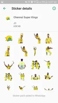 Cricket 2K19 WA Stickers Screen Shot 7