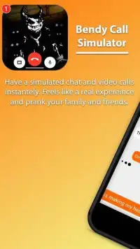 chat and video call simulator with bendy's Screen Shot 4