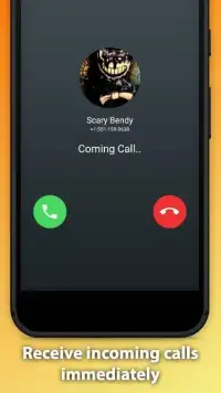 chat and video call simulator with bendy's Screen Shot 1