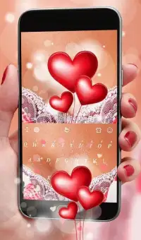 Romantic Love Heart Keyboard Theme Screen Shot 5