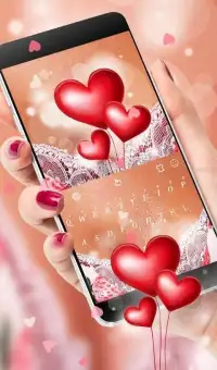 Romantic Love Heart Keyboard Theme Screen Shot 4