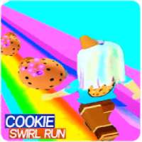 Run Cookie swirl roblox's Rainbow mod obby