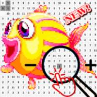 Sea Animal Pixel Art Coloring By Number