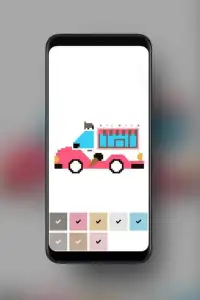 Cars Pixel Art-Free Coloring Book Screen Shot 6