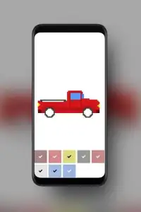 Cars Pixel Art-Free Coloring Book Screen Shot 8