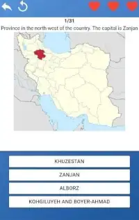Provinces of Iran - maps, tests, quiz Screen Shot 6