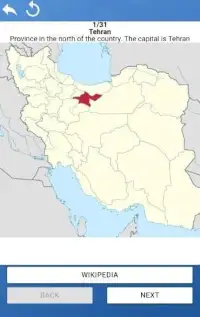 Provinces of Iran - maps, tests, quiz Screen Shot 2