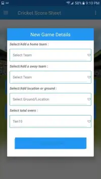 Cricket Score Sheet Screen Shot 4