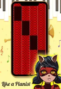 Cat Ladybug Red Piano Tiles Screen Shot 3