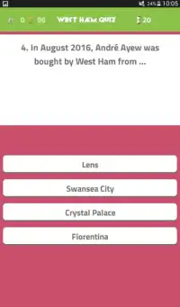 West Ham Quiz - Trivia Game Screen Shot 1