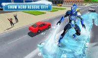 Superhero Frost Man City Rescue: Snowstorm Game Screen Shot 5