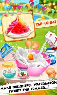 Yummy Watermelon Ice Candy - Slice & Cupcake Game Screen Shot 8