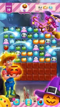 Halloween Games - Match 3 Candy Puzzle Screen Shot 1