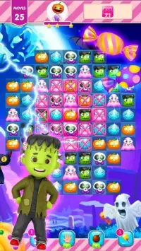 Halloween Games - Match 3 Candy Puzzle Screen Shot 2