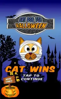 Cat Dog Toe Halloween - * Tic Tac Toe * Screen Shot 1