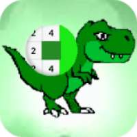 Dino Mini Pixelcraft:Coloring Art Number
