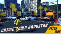Stickman Gangster Crime Town - Prisoner Rope Hero Screen Shot 6
