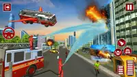 Flying Fire Fighter Rescue Truck:Rescue Game Screen Shot 10