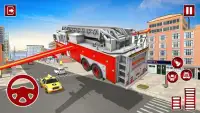 Flying Fire Fighter Rescue Truck:Rescue Game Screen Shot 4