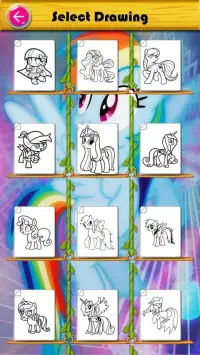my little pony coloring unicorn Screen Shot 3