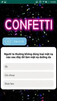 Confetti Việt - Đố Vui Giải Trí Screen Shot 1