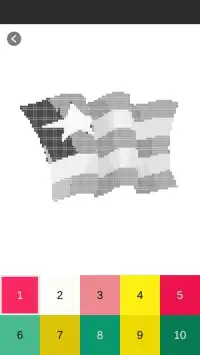 Country flag Coloring by number Pixel Art Screen Shot 2