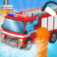 Car Wash Salon: Firetruck, Police Moto & Ambulance