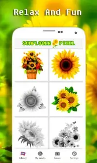 Sunflower Color By Number - Pixel Art Screen Shot 3