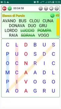 Parole Intrecciate - Italian Word Search Game Screen Shot 2