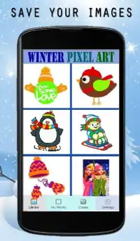 Winter Color By Number-Snow Pixel Art Screen Shot 4