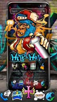 Hip-hop Cool Graffiti Monkey Theme* Screen Shot 3