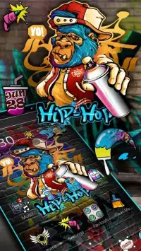 Hip-hop Cool Graffiti Monkey Theme* Screen Shot 2
