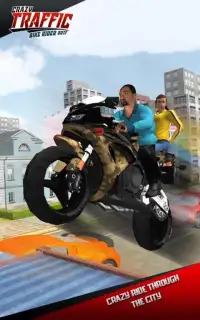 3D Hero Superhero Rider - Moto Traffic Shooter Screen Shot 2