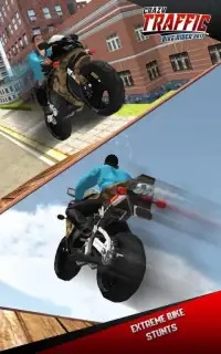 3D Hero Superhero Rider - Moto Traffic Shooter Screen Shot 1