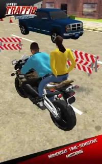 3D Hero Superhero Rider - Moto Traffic Shooter Screen Shot 0