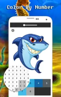 Funny Shark Color By Number - Pixel Art Screen Shot 4