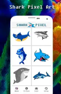 Funny Shark Color By Number - Pixel Art Screen Shot 6
