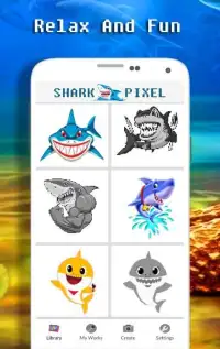 Funny Shark Color By Number - Pixel Art Screen Shot 3