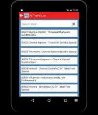 Indian Rail Offline Time Table Screen Shot 2