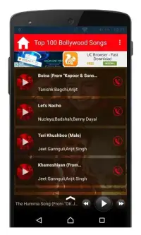 Top 100 Bollywood Songs Screen Shot 0