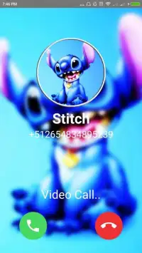 Blue Koala Stitch Call - Video Call Simulator Screen Shot 0