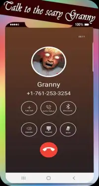 video call and chat simulation with granny's Screen Shot 1
